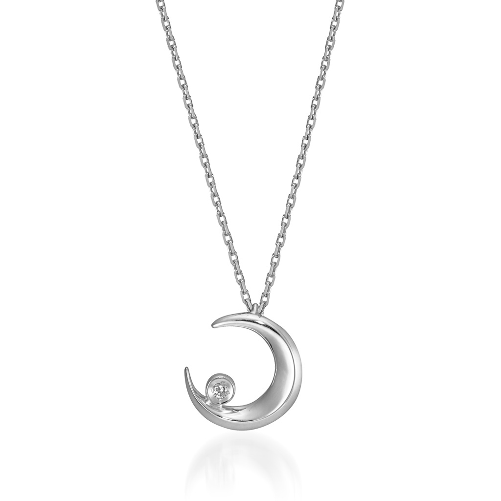 STAR JEWELRY SV925 MOON NECKLACE