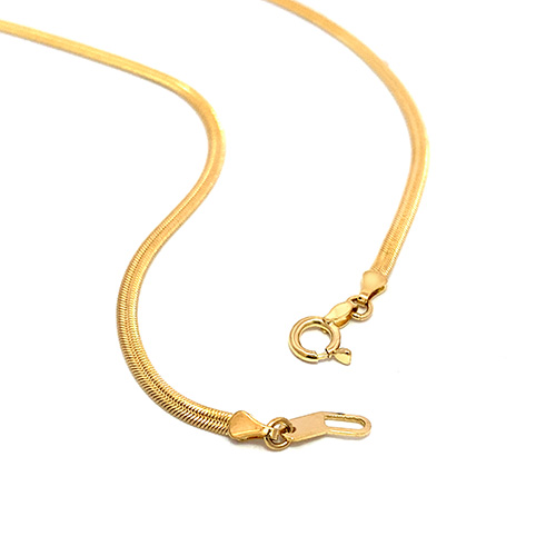 SOLITAIRE HERRINGBONE NECKLACE(1ZN1125)K18 ネックレス｜スター