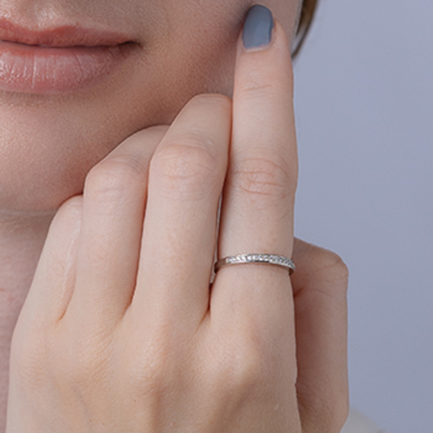 スタージュエリー ハーフエタニティ pt950 ダイヤモンドリング　4号 Premium Half Eternity Ring」Half(2PR0712)Pt950 リング