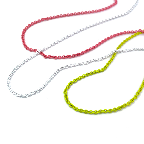 COLOR ON COLORS CHAIN NECKLACE(ライムグリーン)(2SK0650)SV925