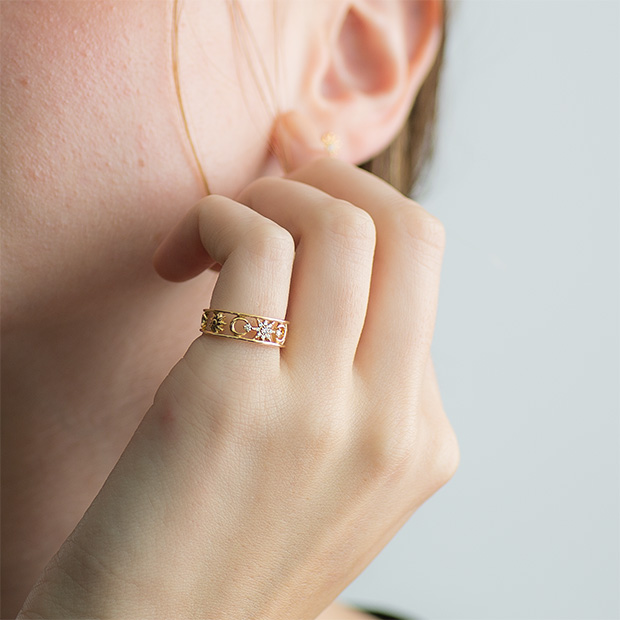 (A102204)K18 ピンキーリング YG 約2〜3号 スタージュエリー A102204)K18 ピンキーリング YG 約2〜3号 スタージュエリー