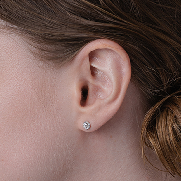 STAR JEWELRY DOUBLE MOON ピアス WG DOUBLE MOON SETTING PIERCED EARRINGS(1XP0421)Pt950 ピアス