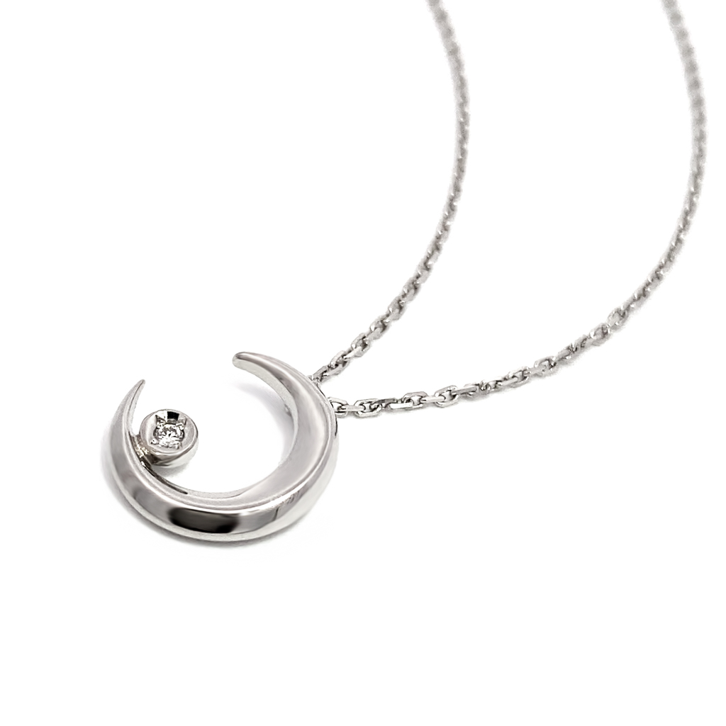 STAR JEWELRY SV925 MOON NECKLACE