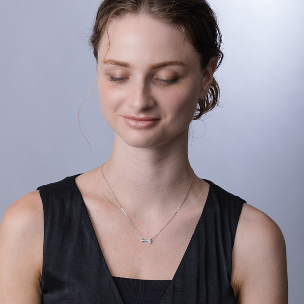 DIAMOND BOW NECKLACE(1XN0820)Pt950 ネックレス｜スタージュエリー