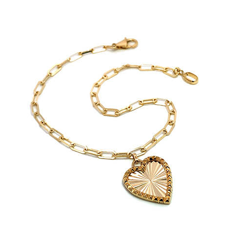 K-772 ブレスレット ETCHED HEART BRACELET(2JU0387)K10 ブレスレット