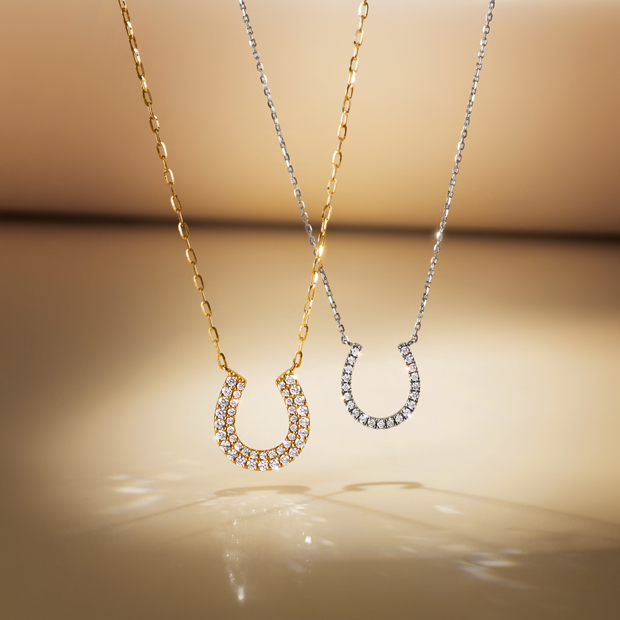 DIAMOND HORSESHOE NECKLACE(2XN0457)Pt950 ネックレス｜スター
