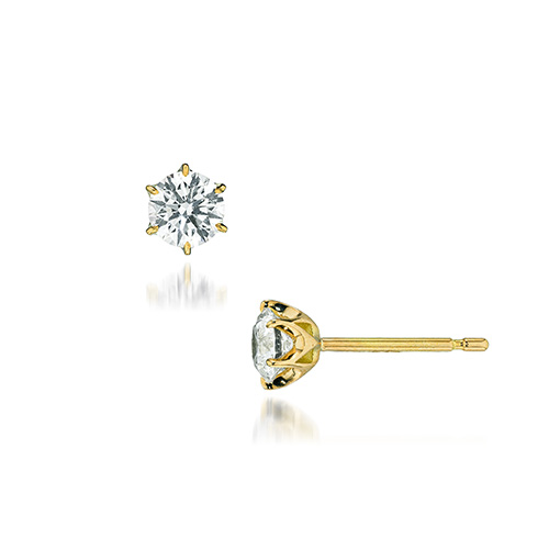 STREAM SETTING PIERCED EARRINGS(1ZP0952)K18 ピアス｜スター