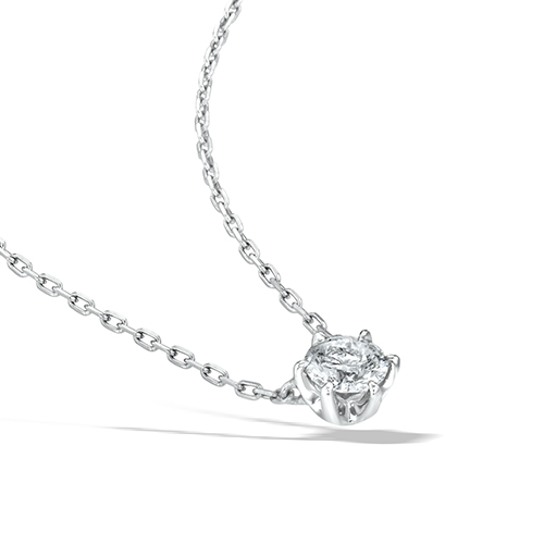 STREAM SETTING DIAMOND NECKLACE 0.1ct(2XN0423)Pt950