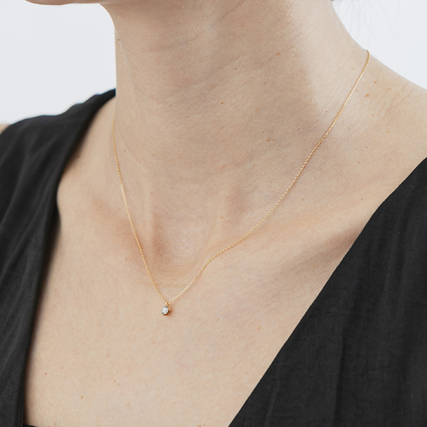CROSSINGSTAR SETTING NECKLACE(1ZN1185)K18 ネックレス｜スター