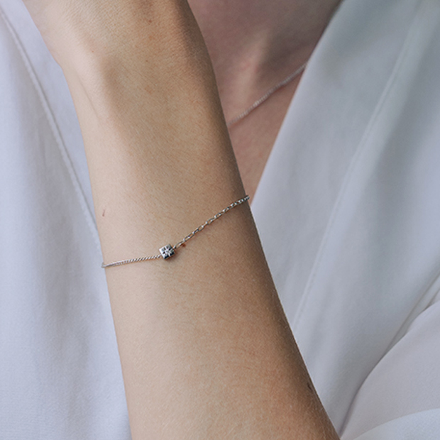 DIAMOND ASTERISK BRACELET(SQUARE)(2SU1020)SV925 ブレスレット