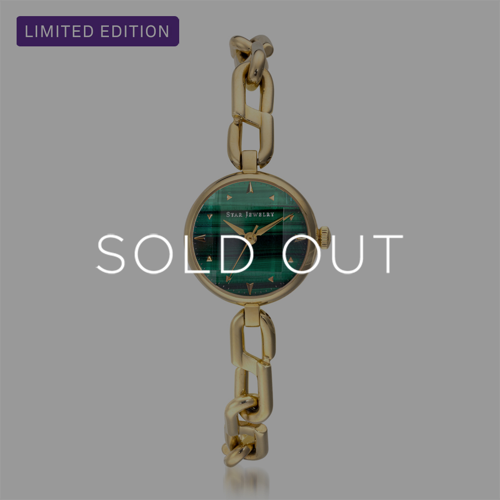 FACET STONE CHAIN WATCH(グリーン)(2SW1090)STEEL ウォッチ｜スター  