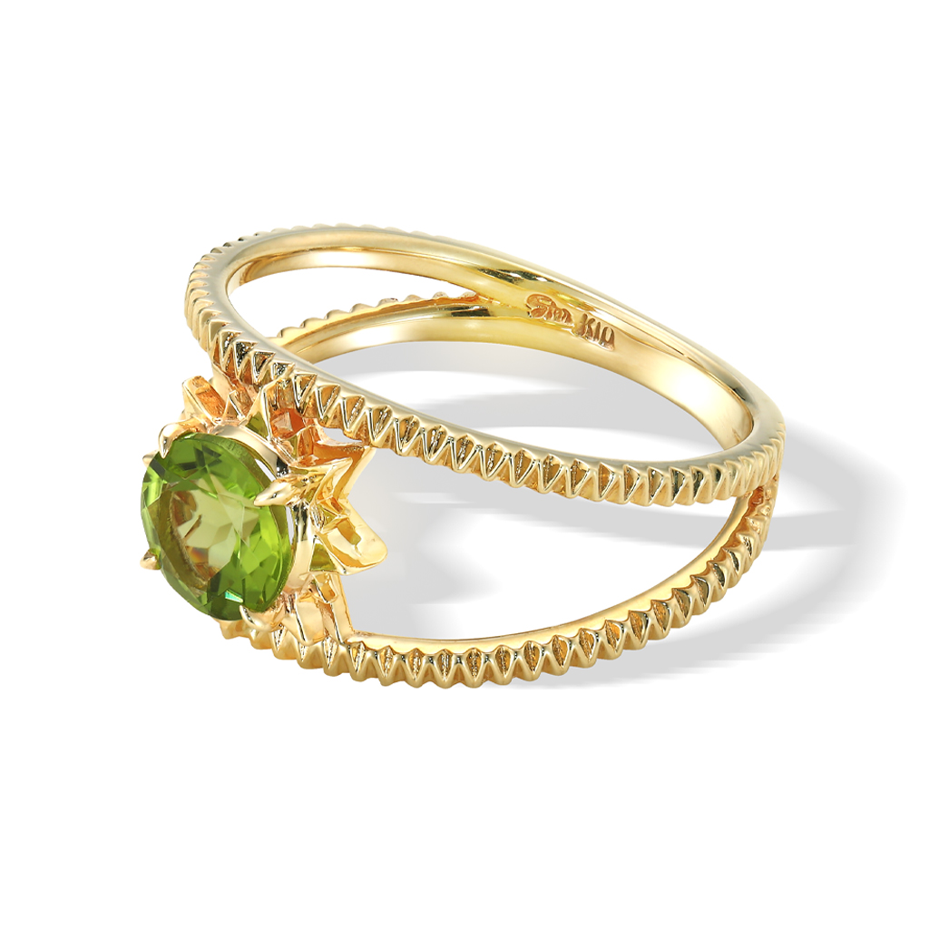 リング(通常サイズ)PERIDOT SUNBURST RING(2JR0536)｜スタージュエリー