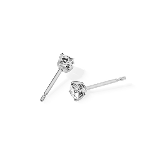 CROSSINGSTAR SETTING PIERCED EARRINGS(1XP0441)Pt950 ピアス｜スター