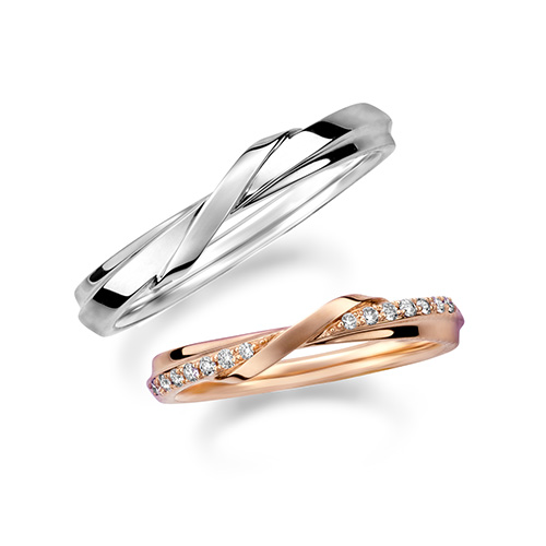 Bowline」 MARRIAGE RING(2PR0795)Pt950 マリッジリング｜スター