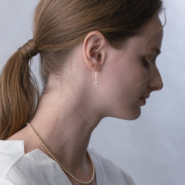 THREADER PIERCED EARRINGS(2JP1041)K10 ピアス｜スター