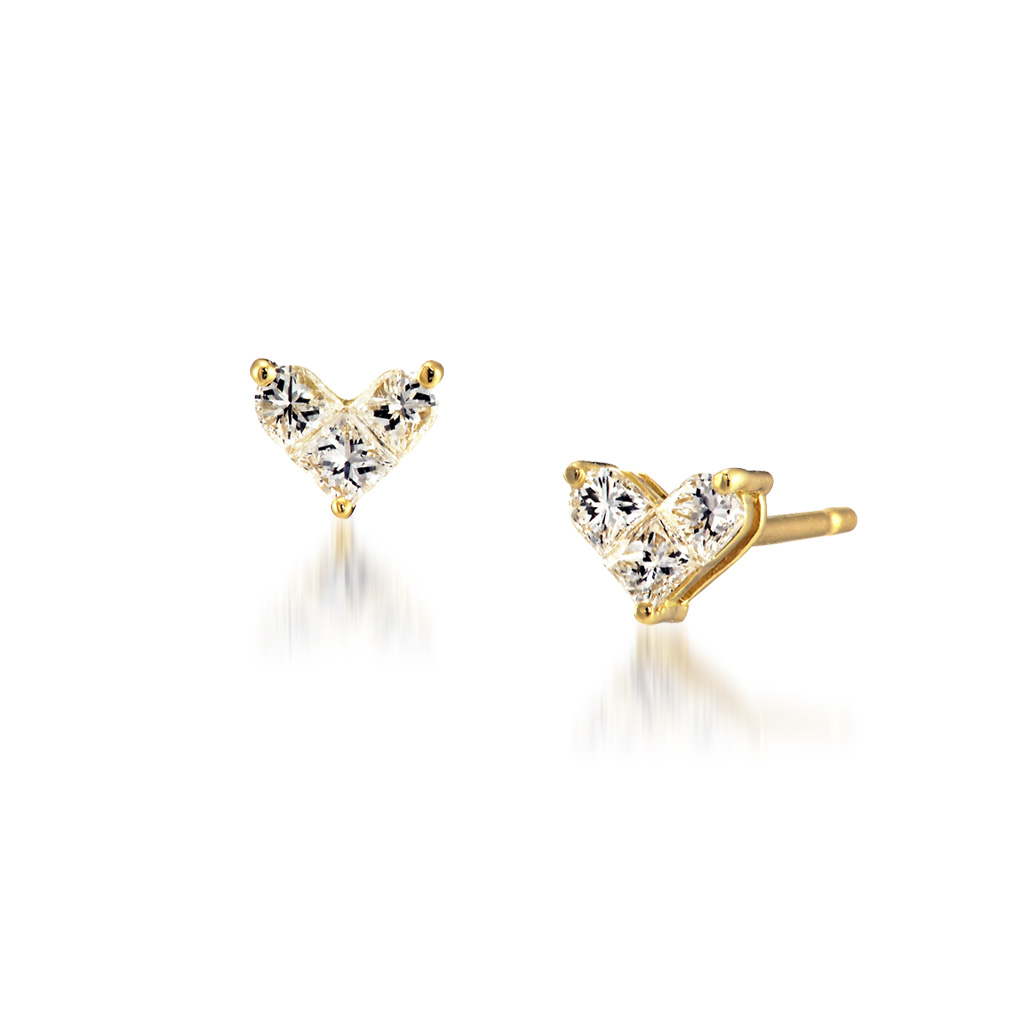 中古】 最終価格!ダイヤモンド ミステリアスハート ピアス ピアス(両