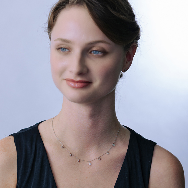 MOON＆SUN STATION NECKLACE(1XN0813)Pt950 ネックレス｜スター