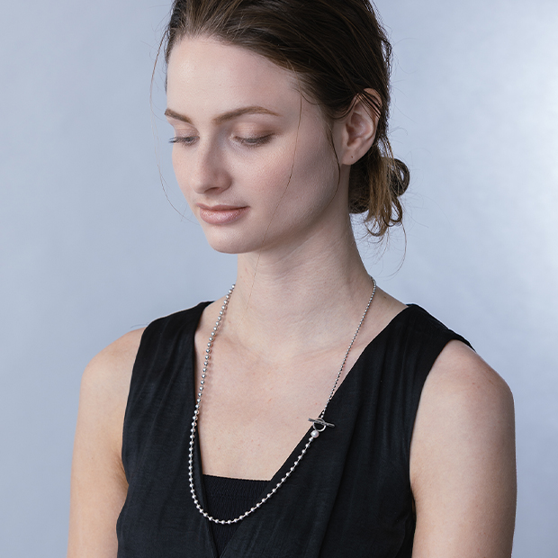 BALL T-BAR NECKLACE(2SN1670)SV925 ネックレス｜スター