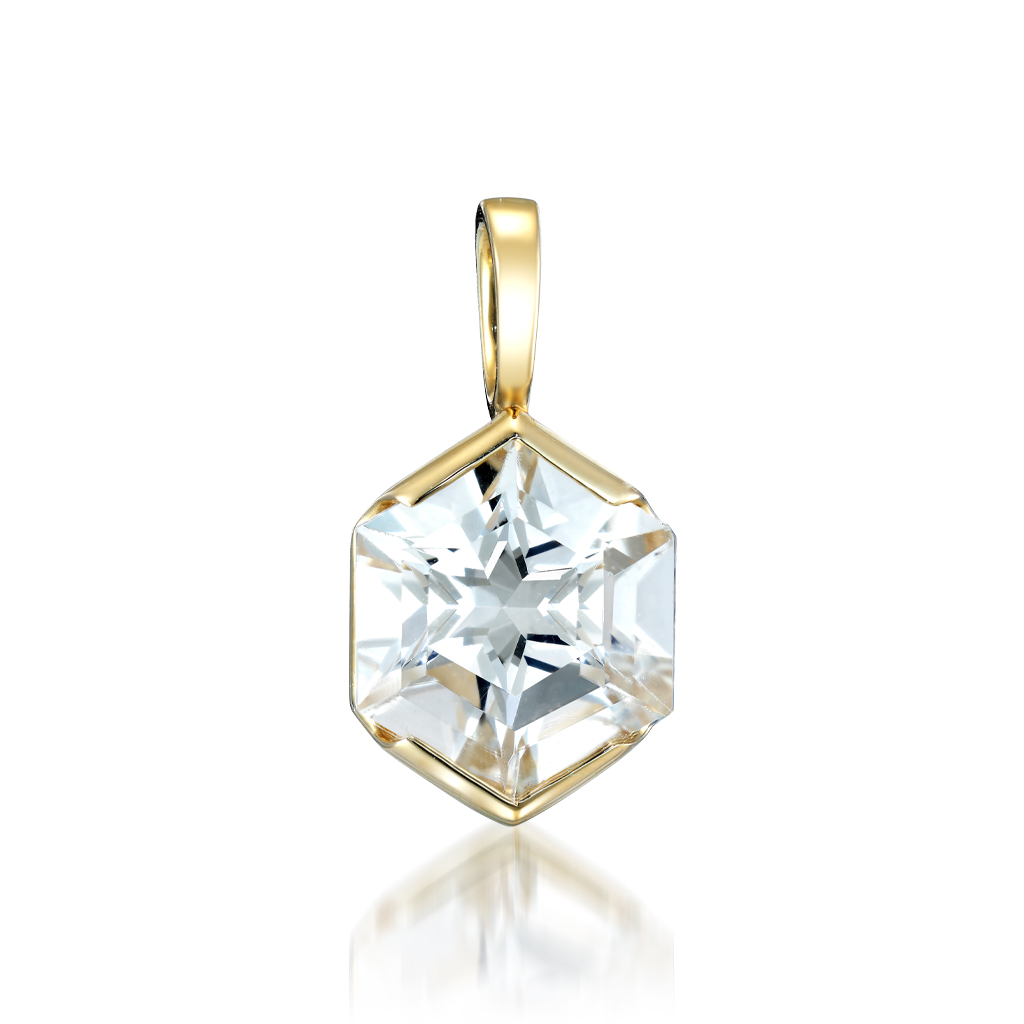 チャームWHITE TOPAZ HONEYCOMB CHARM(2JC7131)STAR JEWELRY GIRL 