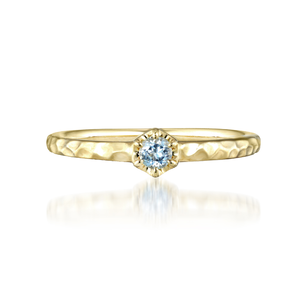 リングBLUE TOPAZ TEXTURE RING(2JR7219)STAR JEWELRY GIRL (スター