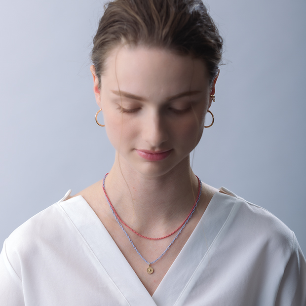 アクセサリー cheri_chanman COLOR ON COLORS CHAIN NECKLACE(ピンク)(2SK0652)SV925/K10