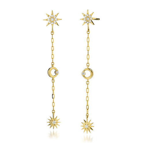 スタージュエリーk18CZロングピアス人気完売　他出品の為早期終了有り　値下げ✖️ スタージュエリーk18CZロングピアス人気完売 他出品の為早期終了