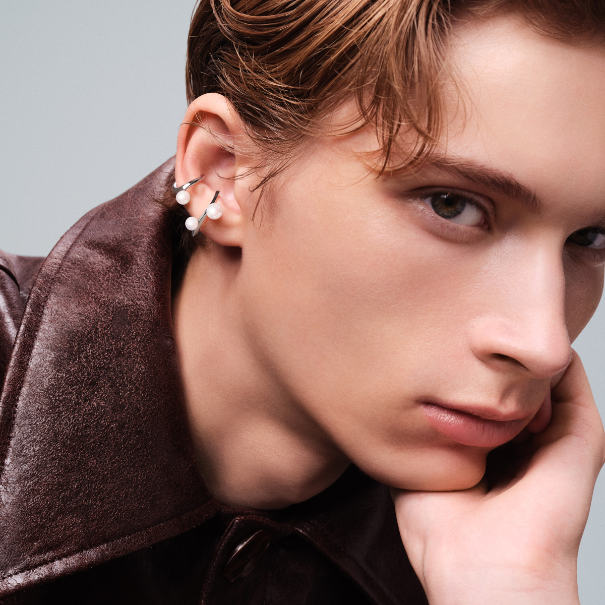 Prestige Limited パター ジュエリー装飾付き。希少プレミアム。 FUTURITY PEARL PIERCED EARRINGS (YG)(2SE0810)SV925 イヤーカフ