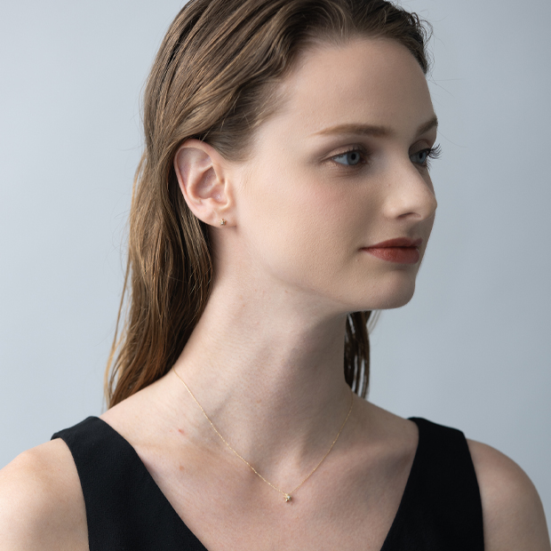 DIAMOND STAR PIERCED EARRINGS(2JP0932)K10 ピアス｜スタージュエリー