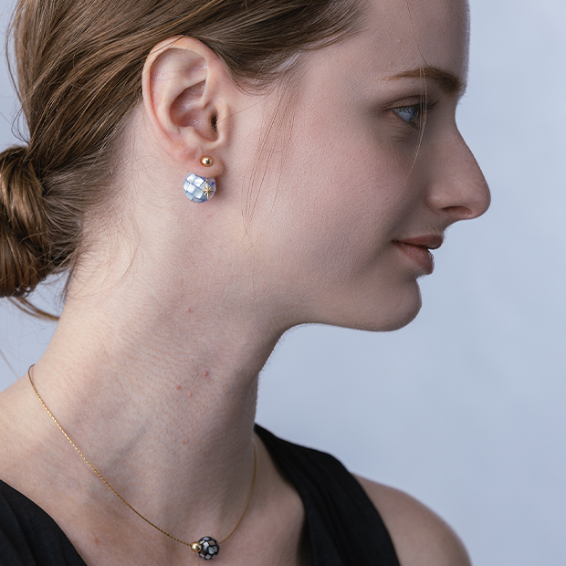 【ハイジュエリー】PDPAOLA◆18k x ダイヤ NOLITAピアス単品◆GD Tiny Motif】K10ダイヤモンドクロスピアス（0.02ct）｜ピアス
