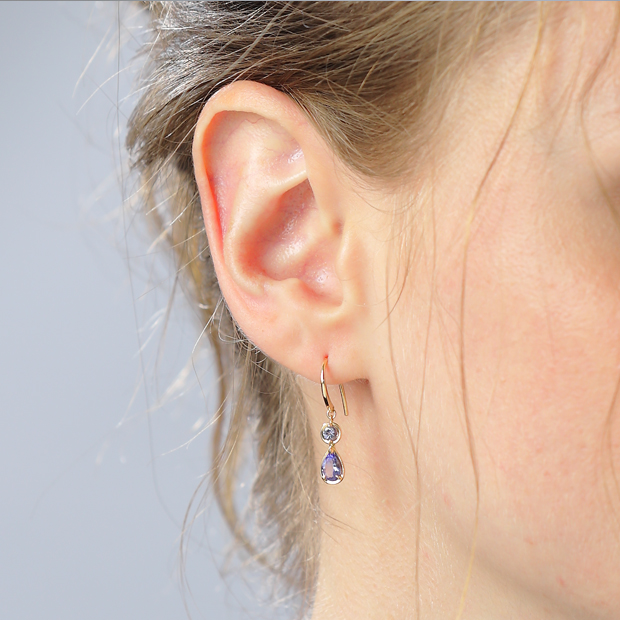 ピアスTANZANITE HOOK PIERCED EARRINGS(2ZP1612)｜スタージュエリー 