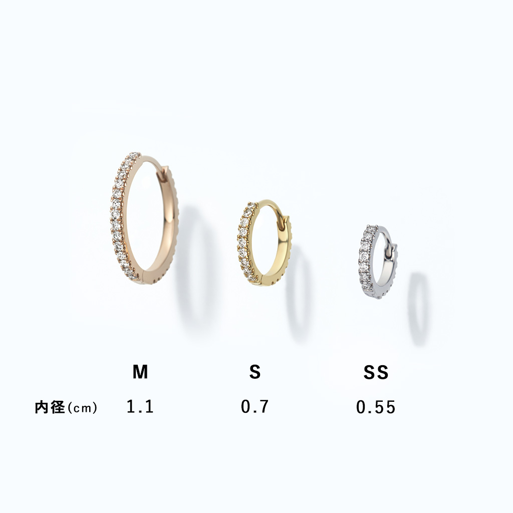 ピアスCLICK HOOP PIERCED EARRING(M)(2ZP1566)｜スタージュエリー公式 