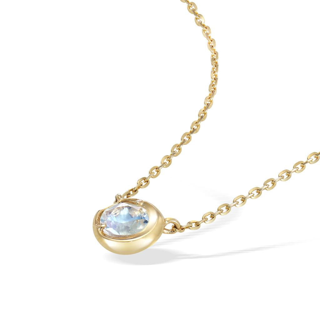 ネックレスBLUE MOONSTONE MOON NECKLACE(2JN1011)｜スター