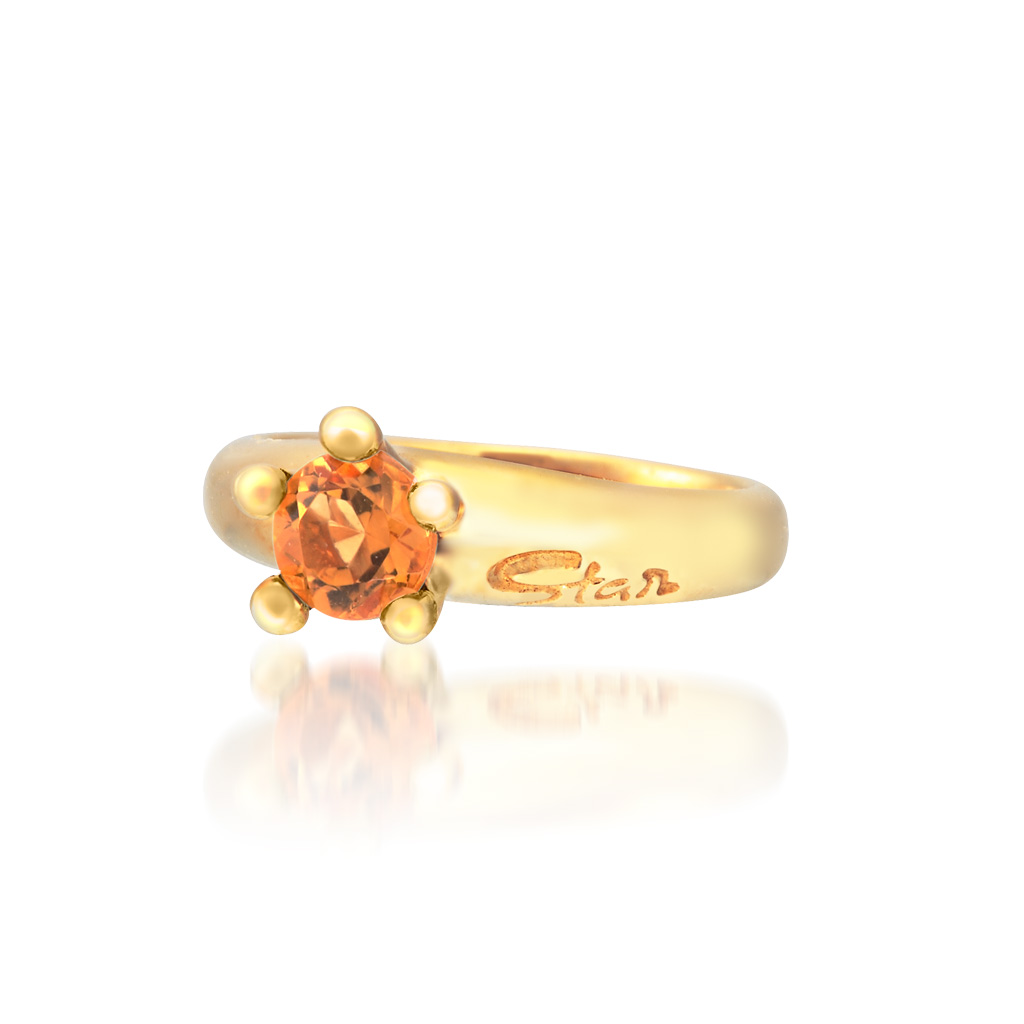 K18 ベビー BABY RING CITRINE(11月の誕生石 シトリン)