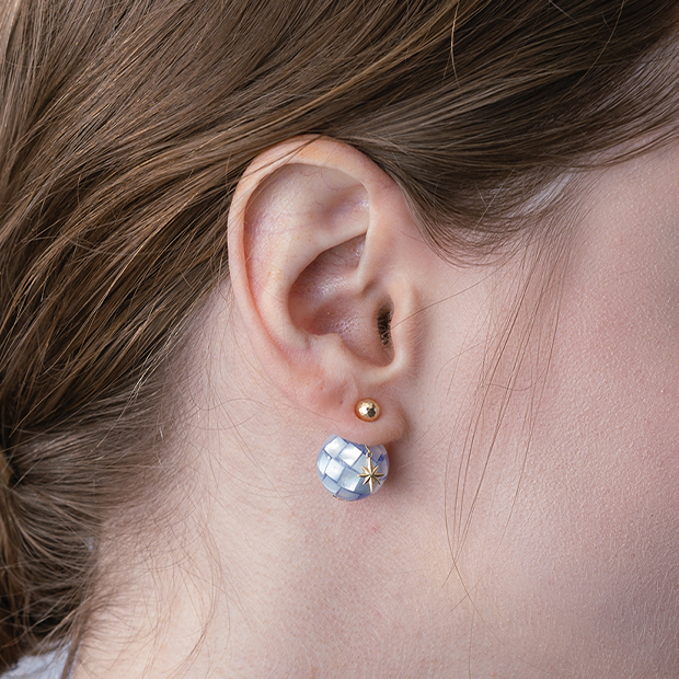 SHIMMER BALL PIERCED EARRING(片耳用)(2JP1085)K10 ピアス