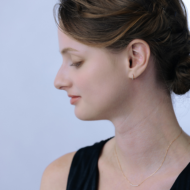 CLICK HOOP PIERCED EARRING(S)(片耳用)(2ZP1562)K18 ピアス