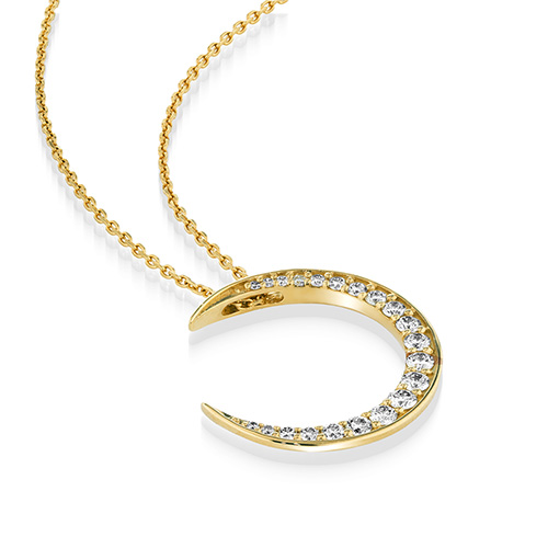 DIAMOND MOON NECKLACE(1ZN1169)K18 ネックレス｜スタージュエリー公式