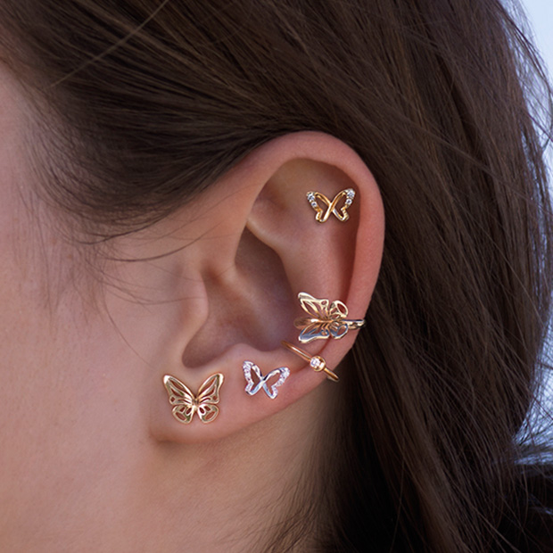 ピアスINFINITE BUTTERFLY PIERCED EARRINGS(2ZP1596)｜スター ...