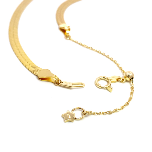 FLAT HERRINGBONE CHAIN（M）(2JK0244)K10 チェイン｜スター