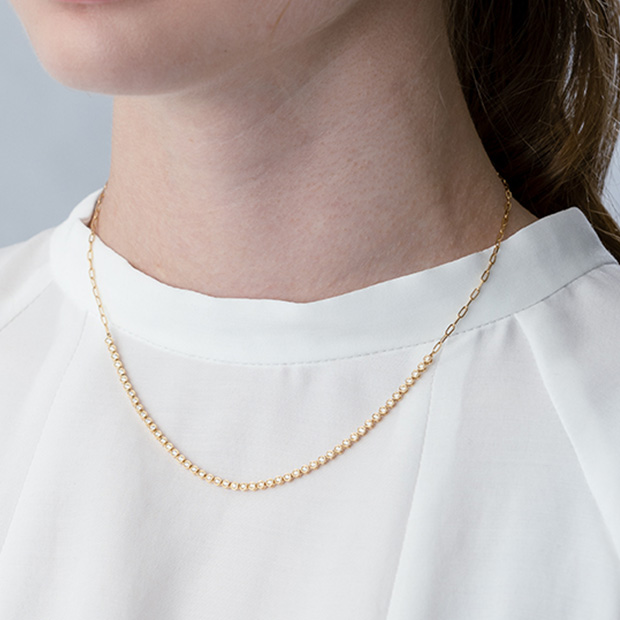 DIAMOND LINK NECKLACE(1ZN1146)K18 ネックレス｜スター