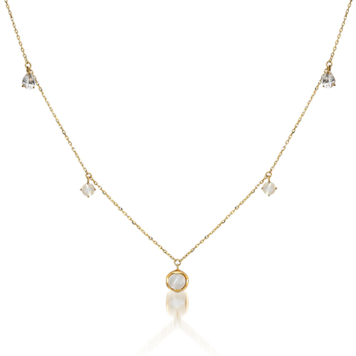 ネックレスMOONSTONE & QUARTZ NECKLACE(2JN0881)｜スタージュエリー 