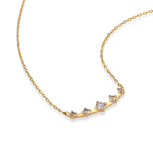 WHITE SAPPHIRE NECKLACE(2JN1168)K10 ネックレス ギフトボックス