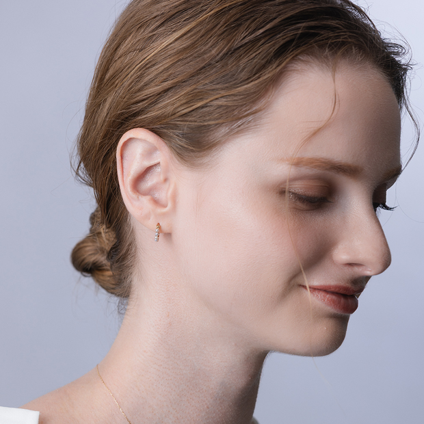 BABY PEARL HOOP PIERCED EARRING(S/片耳用)(2JP1009)K10 ピアス