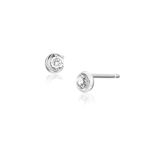 ピアスMOON SETTING DIAMOND PIERCED EARRINGS 0.14ct(2XP0297 