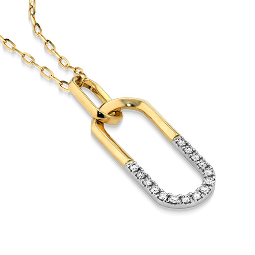 CONTRASTING LINKS NECKLACE(1ZN1163)K18 ネックレス｜スター