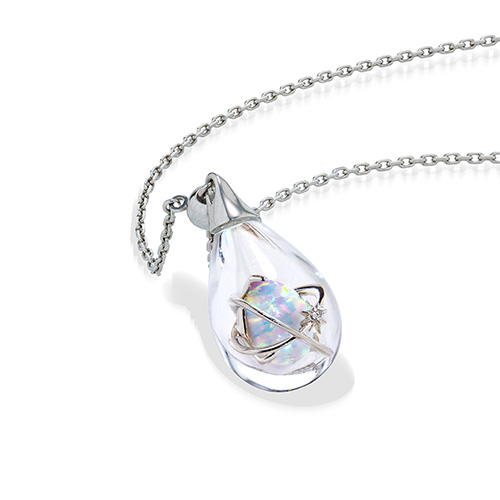 CLEAR GLOW DROP NECKLACE(2SN1675)SV925 ネックレス｜スター
