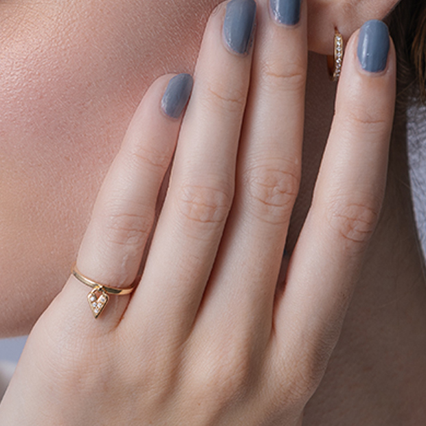 CONNECT WITH LOVE PINKIE RING(DIAMOND)(2JR0636)K10 ピンキー