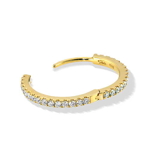 【新品未使用】STAR JEWELRYスタージュエリーK18 フープピアス.。* CLICK HOOP PEARL PIERCED EARRING(L/片耳用)(2ZP1647)K18