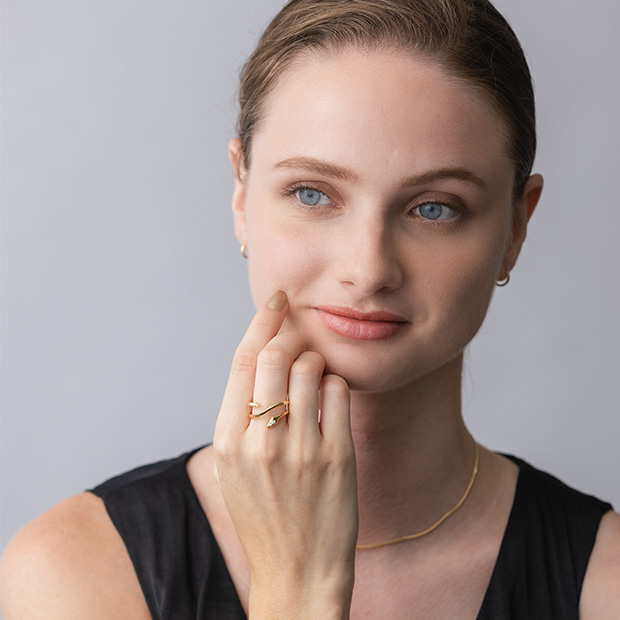 DIAMOND PYTHON RING(1ZR1242)K18 リング｜スタージュエリー公式