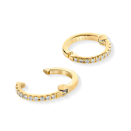 DIAMOND CLIP EARRINGS(1ZE0129)K18YG イヤリング｜スター