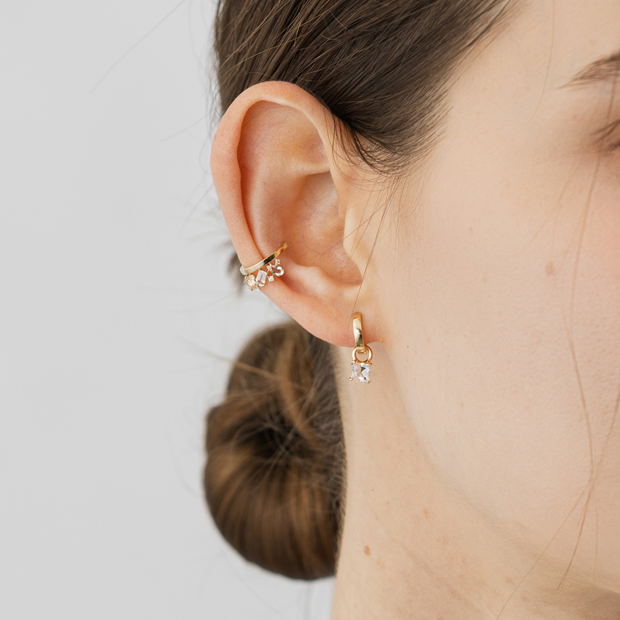 HOOP EARRING CHARM SQUARE(2JC0150)K10 ピアスチャーム｜スター